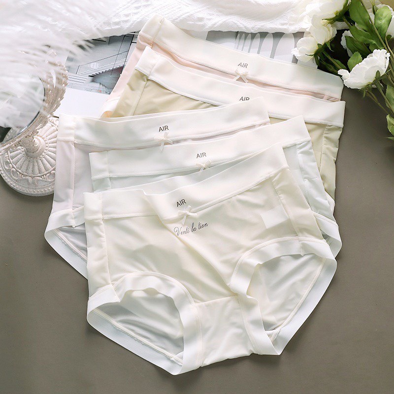 Quần Lót Nữ Lụa Băng Mềm Phối Cạp COTTON Mềm Mại gợi cảm tôn dáng sexy ❤️ Quần lót lụa băng