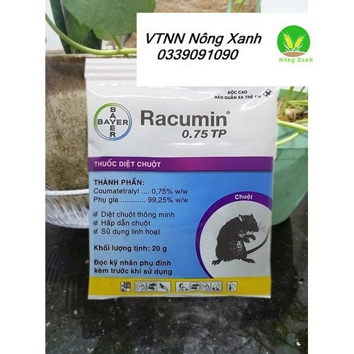 Diệt chuột thông minh Racumin 0.75 TP Bayer 20gr