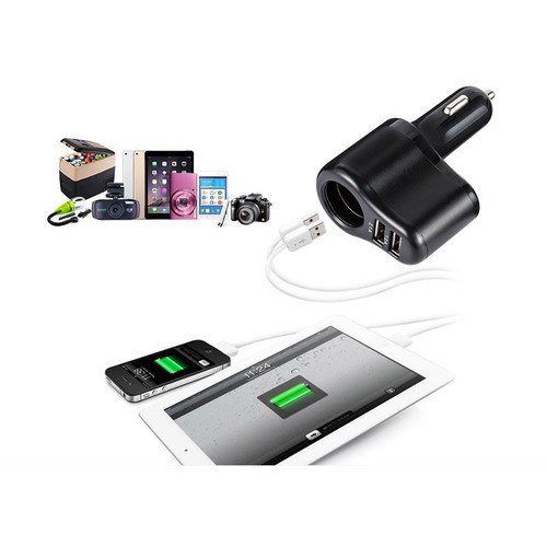 Tẩu Chia Sạc Nhanh Ô Tô 2 Cổng USB 3 Trong 1 BYZ805 Bảo Hành Đổi Mới