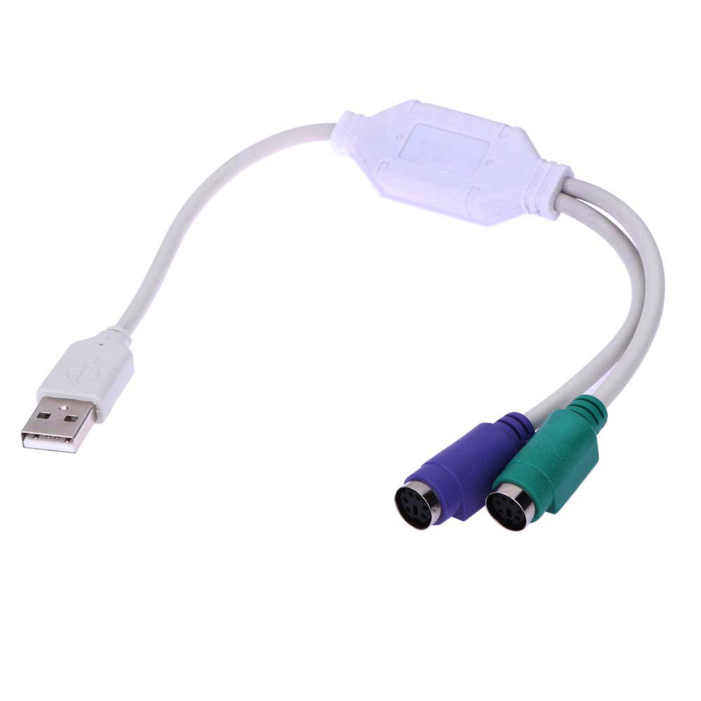 🌟Chất lượng cao nhất🍁USB to PS2 Mouse Keyboard Converter U-port to Round Port Cable Line Adapter