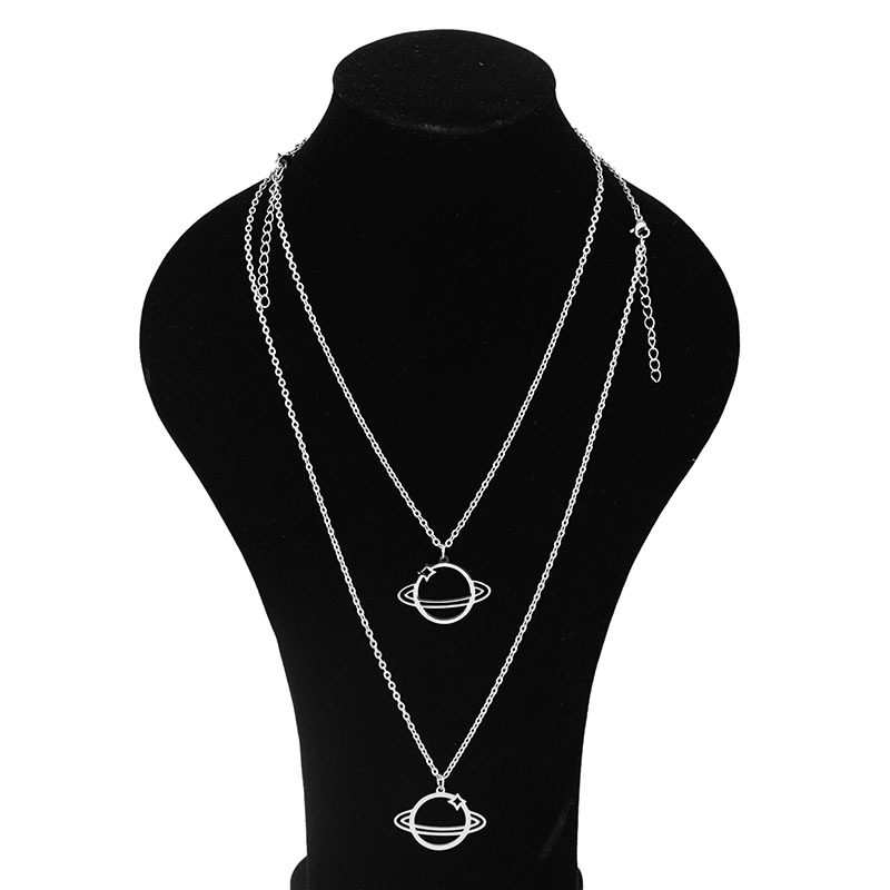 Dây Chuyền Bằng Thép Không Gỉ 23569 Mặt Hình Hành Tinh Thời Trang Dễ Phối Đồ