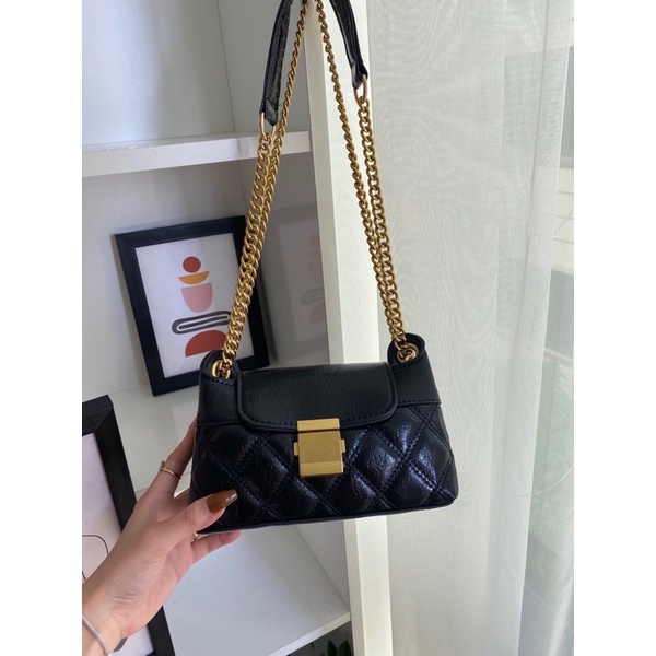 Túi kẹp nách nữ trần trám da bóng thời trang 2022