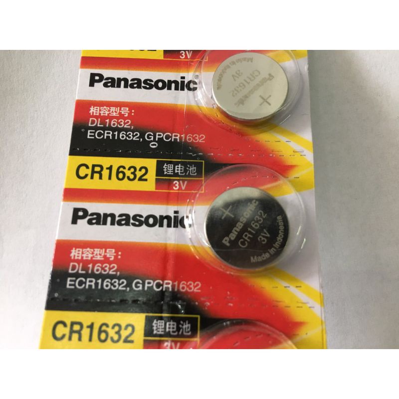 vỉ 1 viên pin panasonic cr1632 dùng cho ô tô xe máy, và các thiết bị điều khiển , máy tính