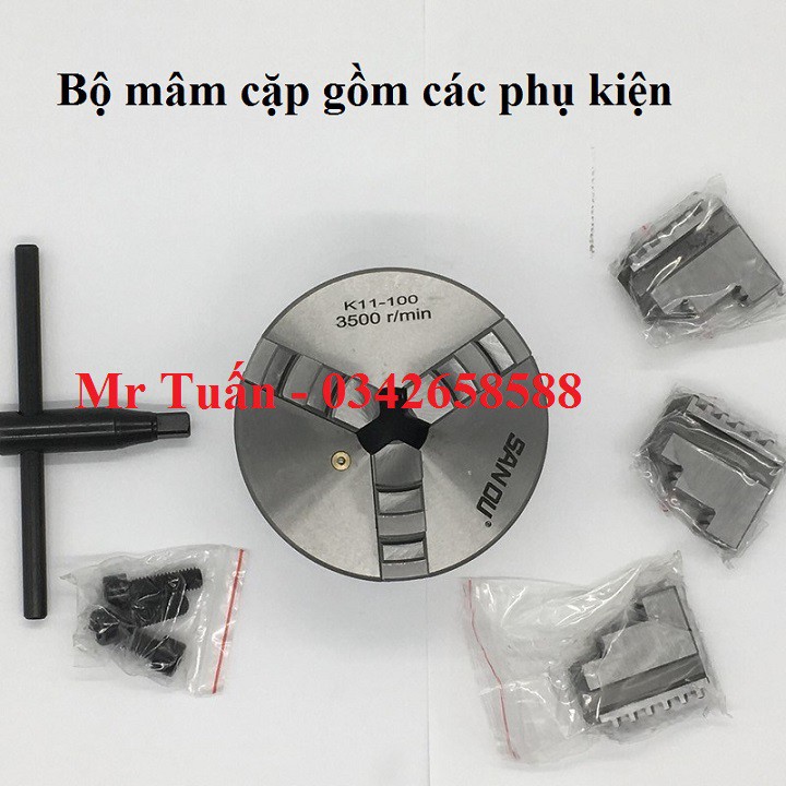 Mâm cặp 3 chấu 100mm K11-100
