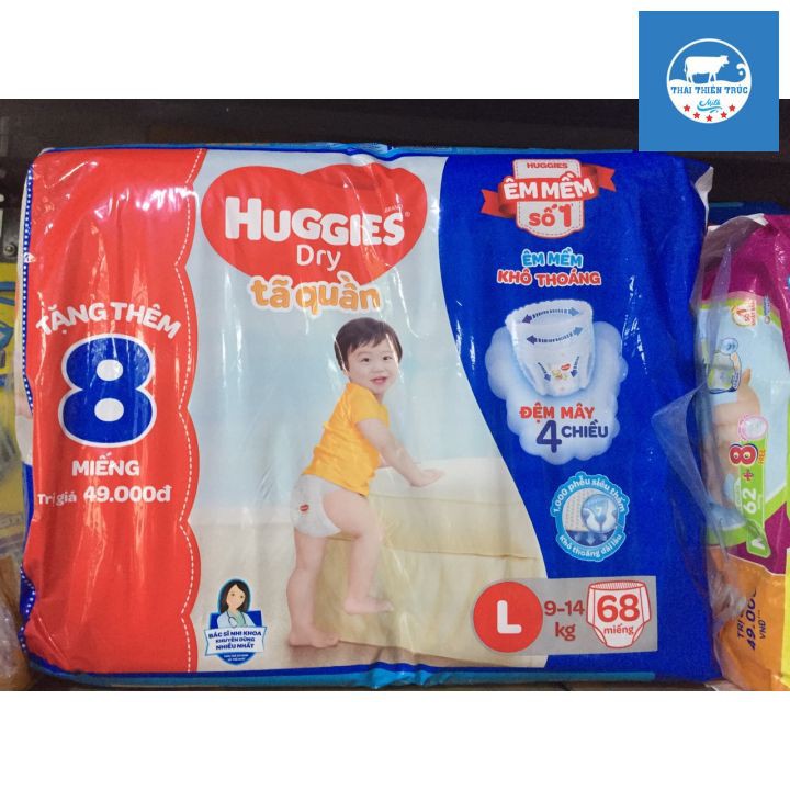 Tã Quần Huggies Đủ size M74 - L68 - XL62 - XXL56