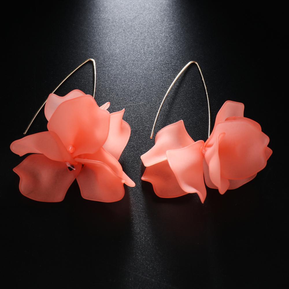 LAY Đôi Bông Tai Dáng Rơi Họa Tiết Hoa Thời Trang Cho Nữ