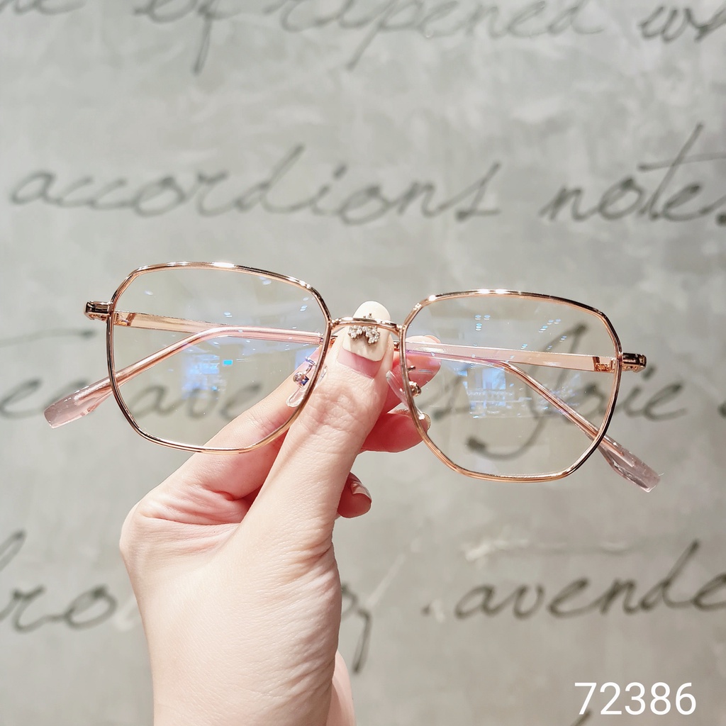 Gọng kính đa giác nam nữ LILYEYEWEAR chất liệu kim loại thanh mảnh màu sắc thời trang 72386
