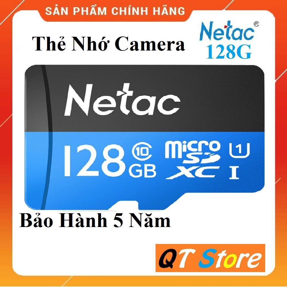 Thẻ Nhớ Chuyên Dụng Cho Máy Ảnh Camera Netac 128Gb/64Gb/32Gb- Hàng Chính Hãng