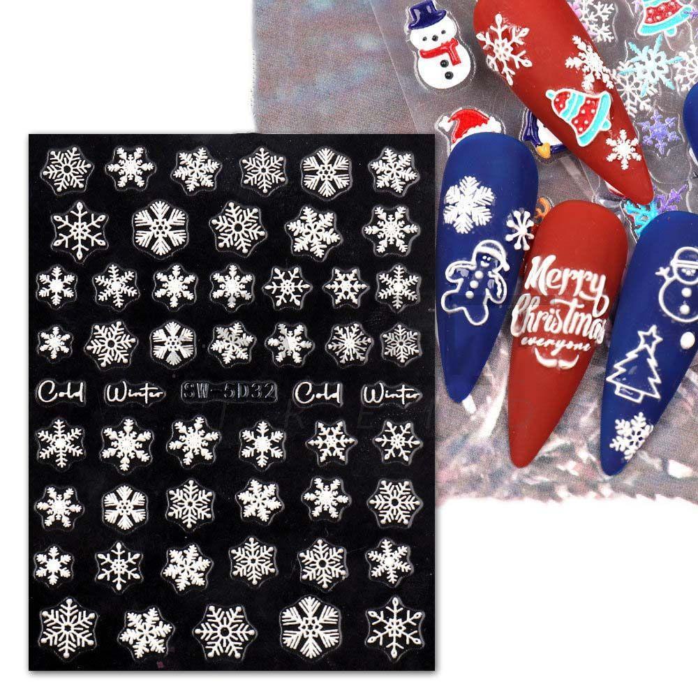 Miếng Dán Trang Trí Móng Tay Họa Tiết Giáng Sinh Thời Trang