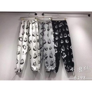 [FREESHIP]Quần Dài Nam Nữ Dáng Jogger In Hình Cạp Cao ulzzang/ Quần Suông, Ống Bom Chun Bo Gấu Thời Trang Hàn Quốc