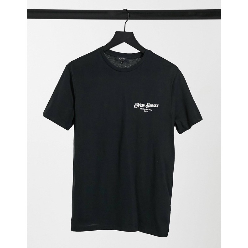 Áo thun nam New Jersy logo, cotton thoáng mát