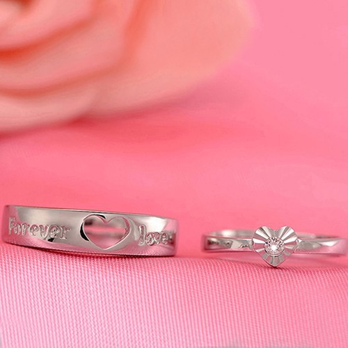 Nhẫn Mạ BạC HìNh TráI Tim Cho CặP Đôi