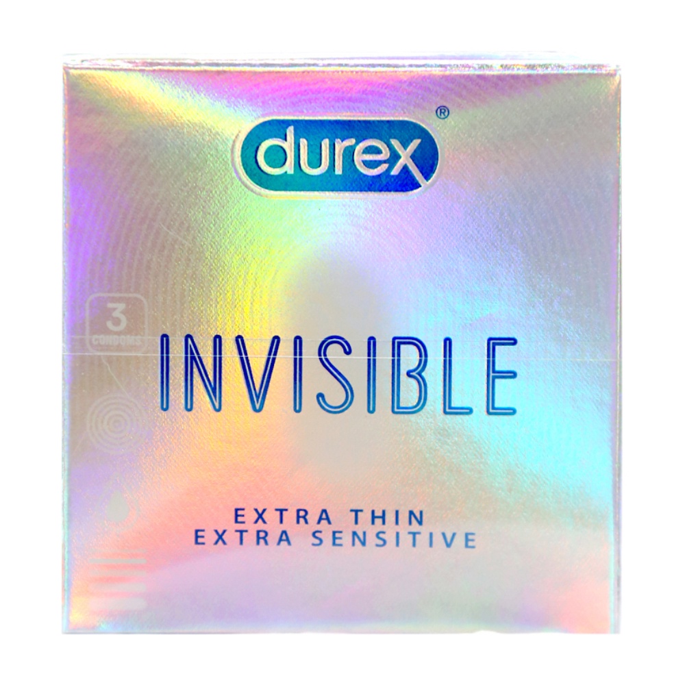 [ FREESHIP BCS DUREX ] Hộp Nhỏ Bao cao su Durex invisible 1 hộp 3 bao siêu mỏng_baocaosu_durex