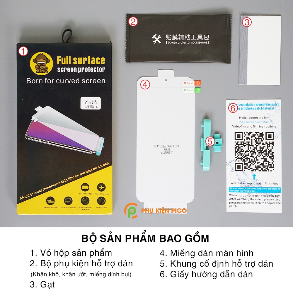 Dán màn hình Samsung Note 20 full màn hình trong suốt chính hãng Moxiao Xing - Dán dẻo Samsung Galaxy Note 20