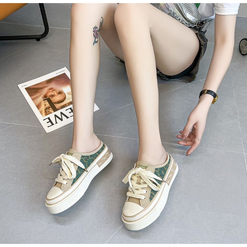 Giày sục nữ đế cao pha mầu cá tính, giày thể thao nữ siêu đẹp hottrend 2022 mã HV 16