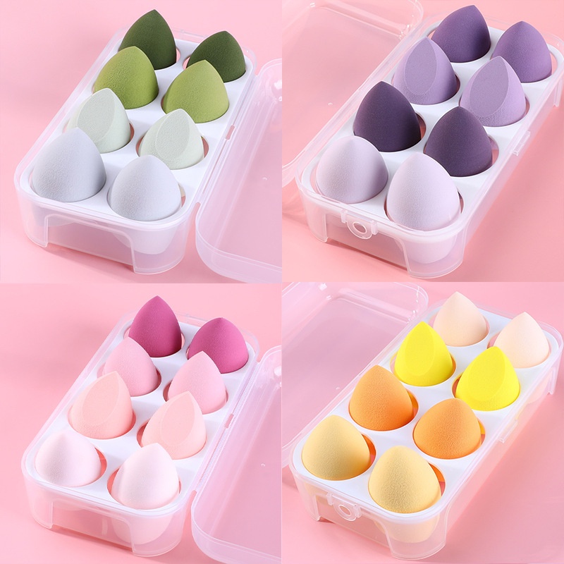 BEAUTY BLENDER Bộ Mút Trang Điểm Mềm Mại Hình Quả Trứng Có Thể Sử Dụng Ướt Và Khô