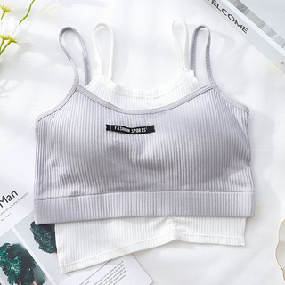 AOWEINISI hai lớp áo vest nữ / đồ lót cô gái với miếng đệm ngực