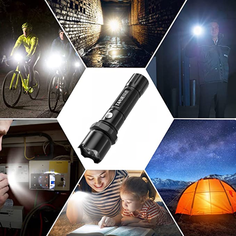Đèn Pin LED Mini Chống Thấm Nước Sạc USB Tiện Dụng Cho Hoạt Động Ngoài Trời