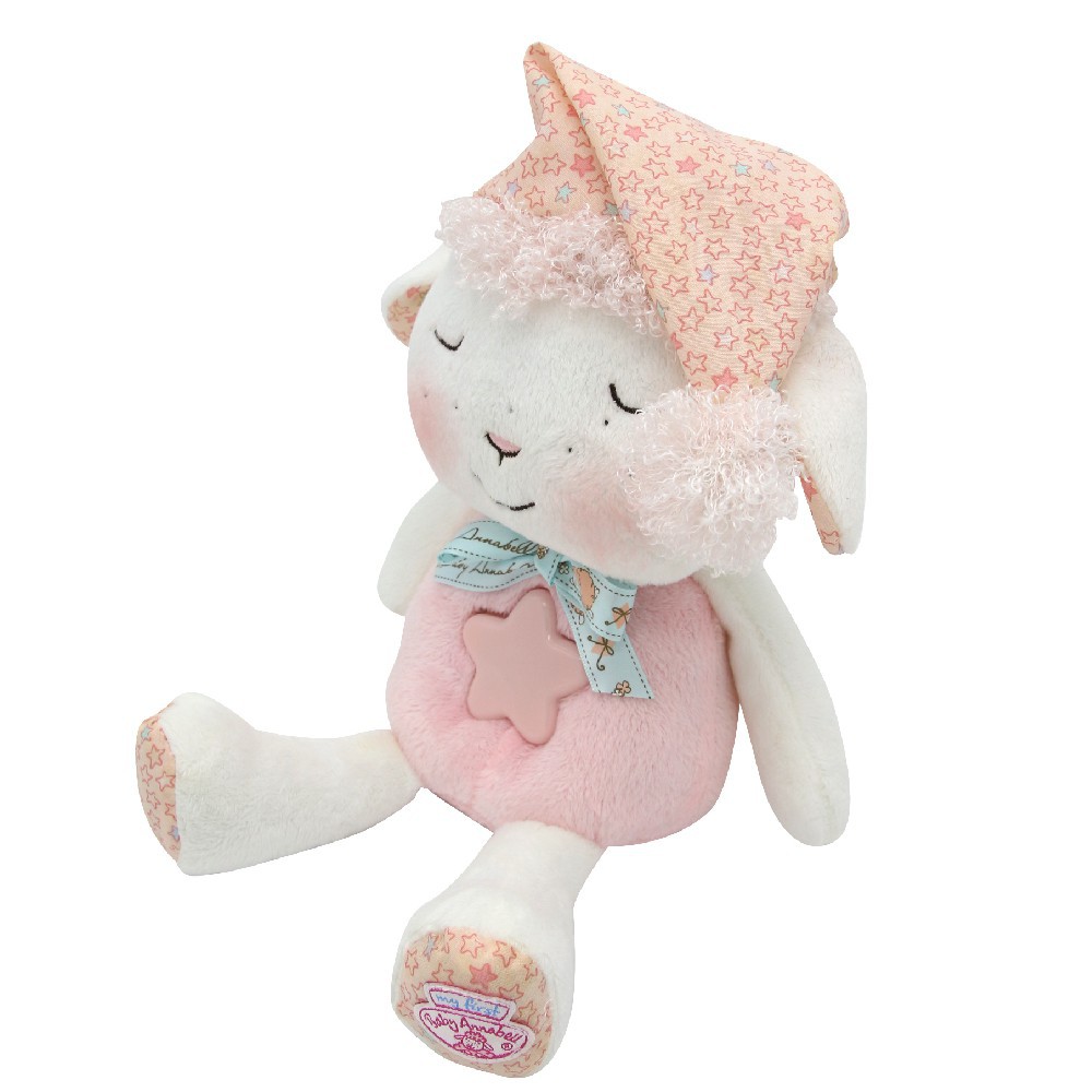 Búp bê cừu ru ngủ giai điệu nhạc trắng có đèn cho bé sơ sinh Annabell - Toyshouse - 4722 - siêu mềm chống rụng lông