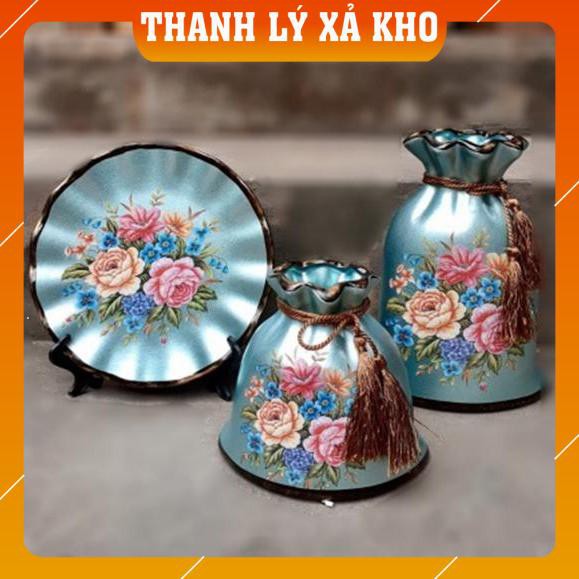 (6 MẪU BÌNH MÀU XANH - GIÁ RẺ) BỘ 3 SET LỌ HOA ĐẸP DÙNG ĐỂ TRANG TRÍ NHÀ CỬA