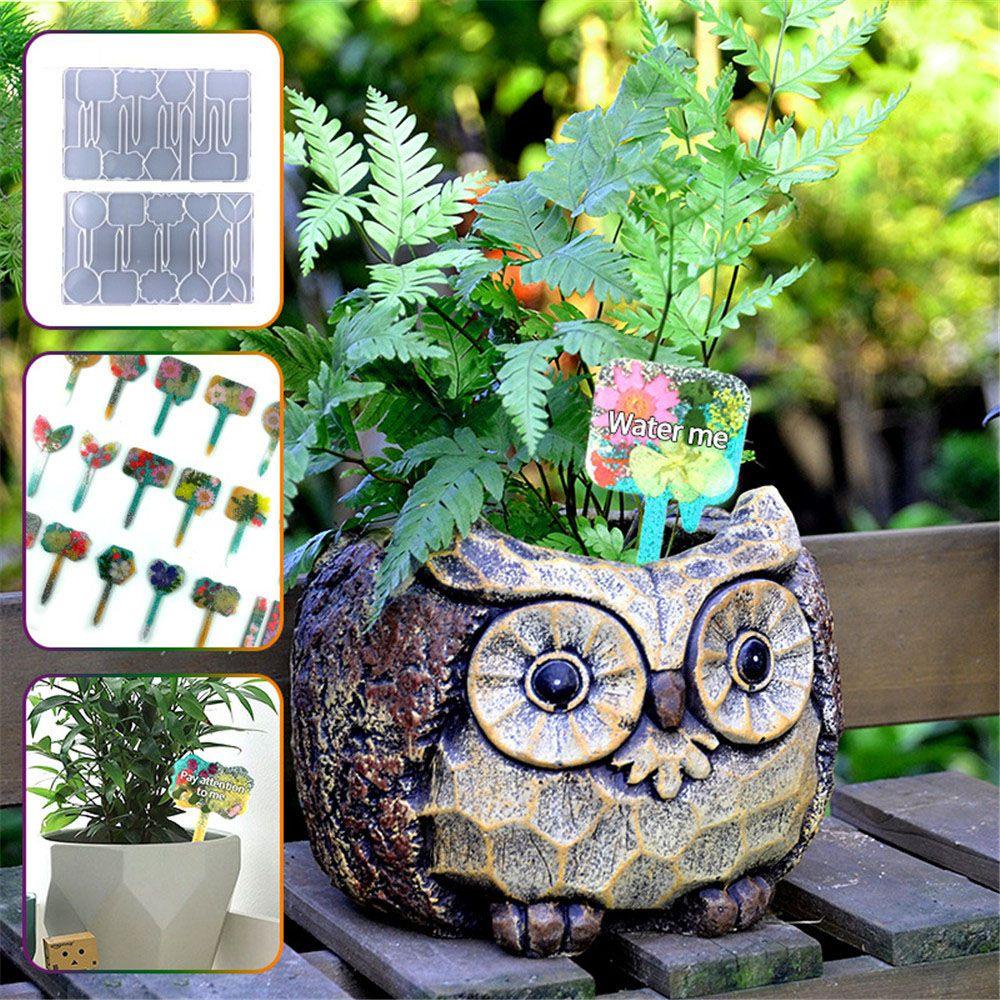 SHOUKEY Khuôn Silicone Làm Nhãn Treo Chậu Cây Bonsai DIY