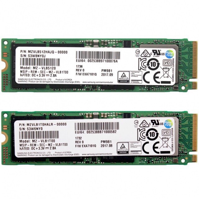 Ổ cứng SSD M2-2280 PCIe 512GB Samsung PM981A NVMe