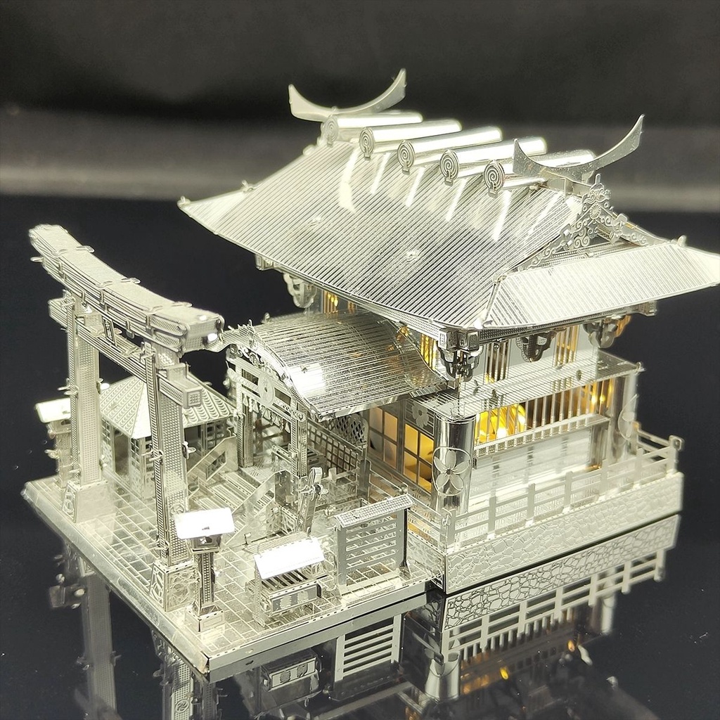 Đồ Chơi Lắp Ráp Mô Hình Nhà Shrine 3D Bằng Kim Loại DIY