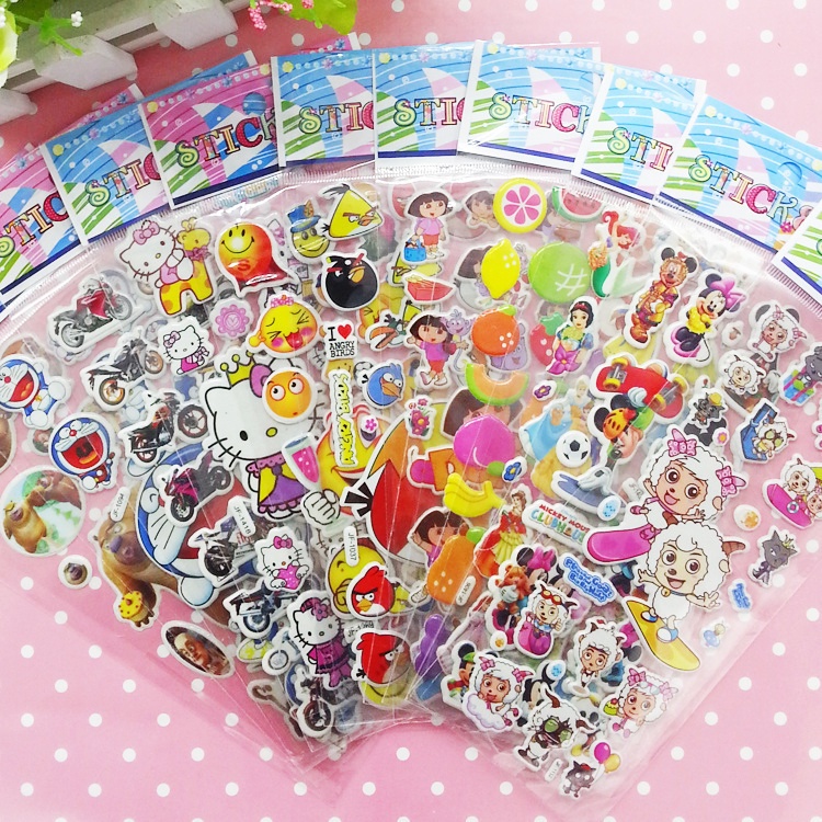 [Set 5 vỉ] Sticker hoạt hình nhiều mẫu - Miếng dán trang trí sổ đáng yêu Molangshop - giao ngẫu nhiên