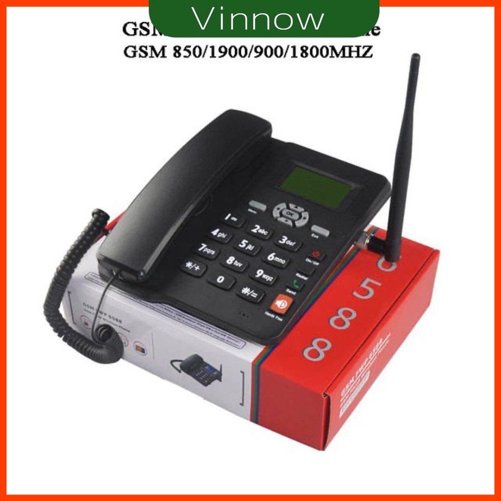 ✔️ Máy Điện Thoại Bàn Lắp 2 Sim - Có Tiếng Việt ✔️ ETS 6588 Lắp Mọi Loại Sim Di Động, Gphone, HomePhone