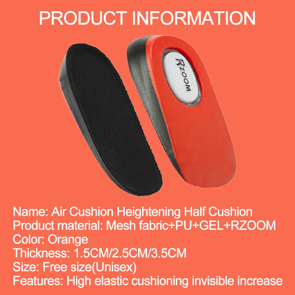 Miếng Lót Giày Thể Thao Bằng PU 1.5/2.5/3.5CM Cao Cấp Tiện Dụng