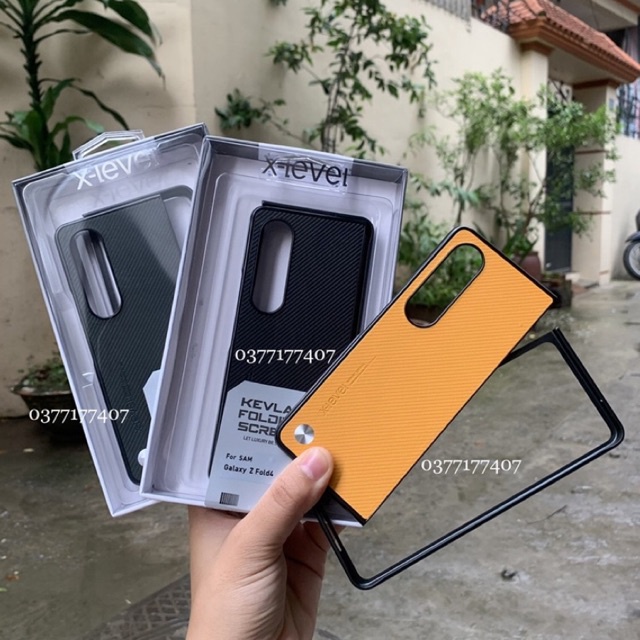 Ốp lưng X-Level Vân Carbon Samsung Z Fold 4 / Z Fold 5 5G 2 mảnh bảo vệ máy sang trọng, lịch lãm