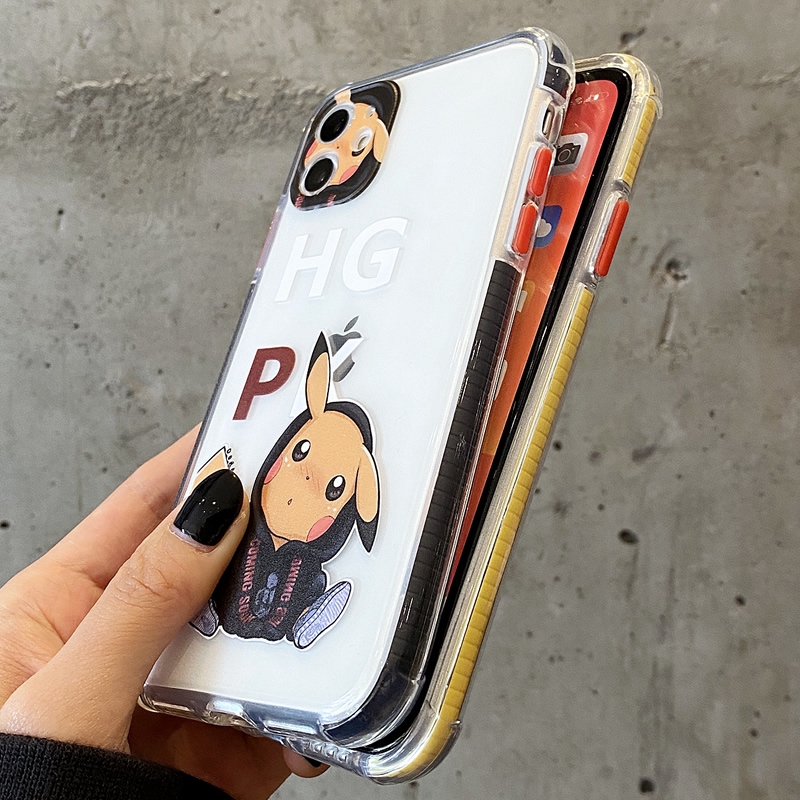 Ốp điện thoại trong suốt họa tiết pikachu cho iPhone 7/8 Plus/X/XS/XR/XS MAX/11/11 PRO/11 Pro MAX/SE2