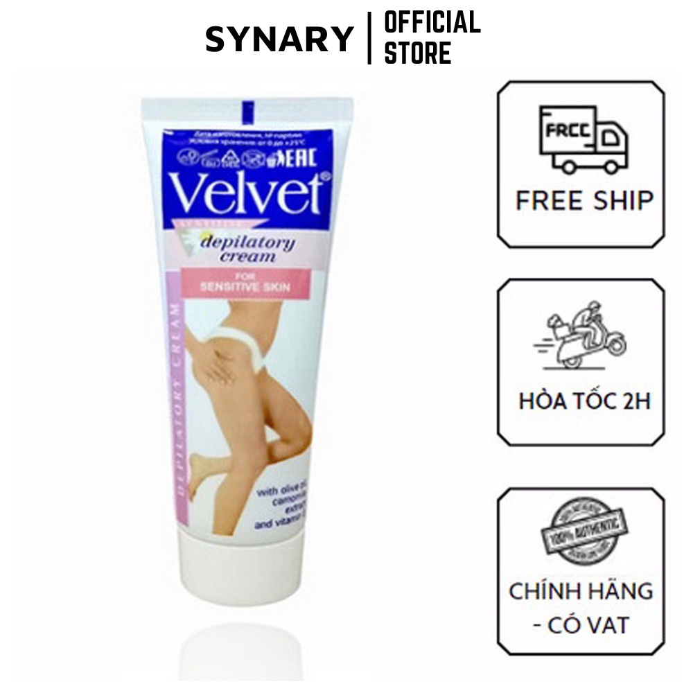 Kem Tẩy Lông Velvet - tẩy sạch lông trong 5 phút an toàn cho da [ Hàng Chuẩn NGA ] - Synary Cosmetics