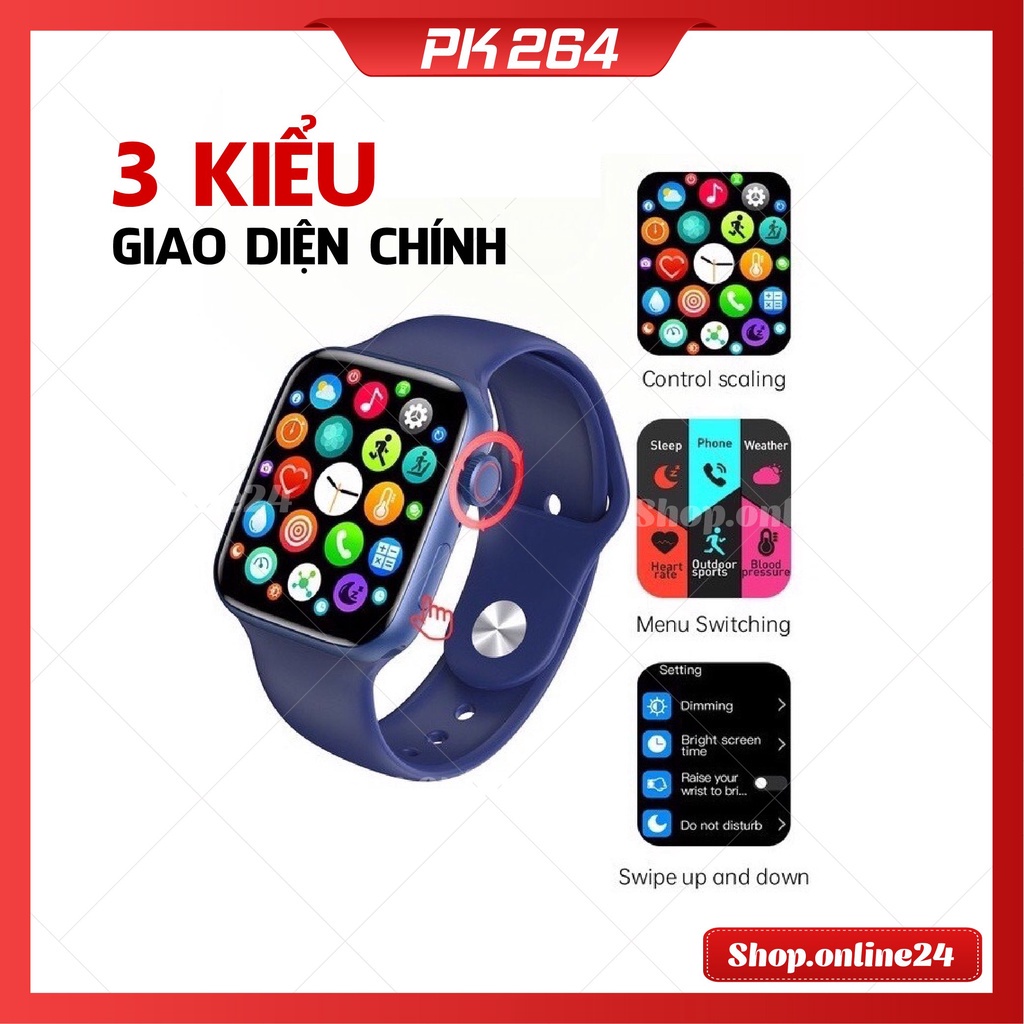 Đồng hồ thông minh HW22 ProMax Smartwatch seri 6 Có Always On Display Núm xoay Sạc không dây ( Quà Tặng Kèm Nữ )