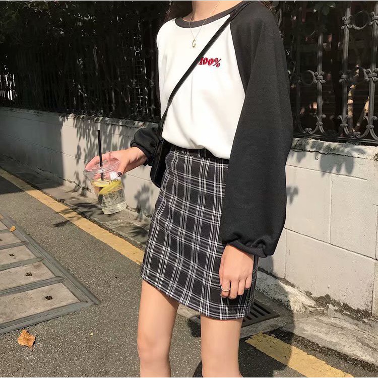 Chân váy chữ A kẻ eo cao Hàn Quốc thời trang trẻ trung CV03 | BigBuy360 - bigbuy360.vn