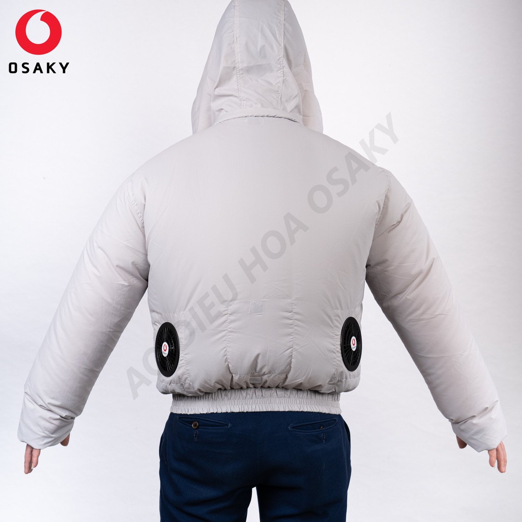 Áo điều hòa làm mát Nhật Bản chống nắng nóng hàng cao cấp có mũ, pin, sạc phụ kiện | BigBuy360 - bigbuy360.vn