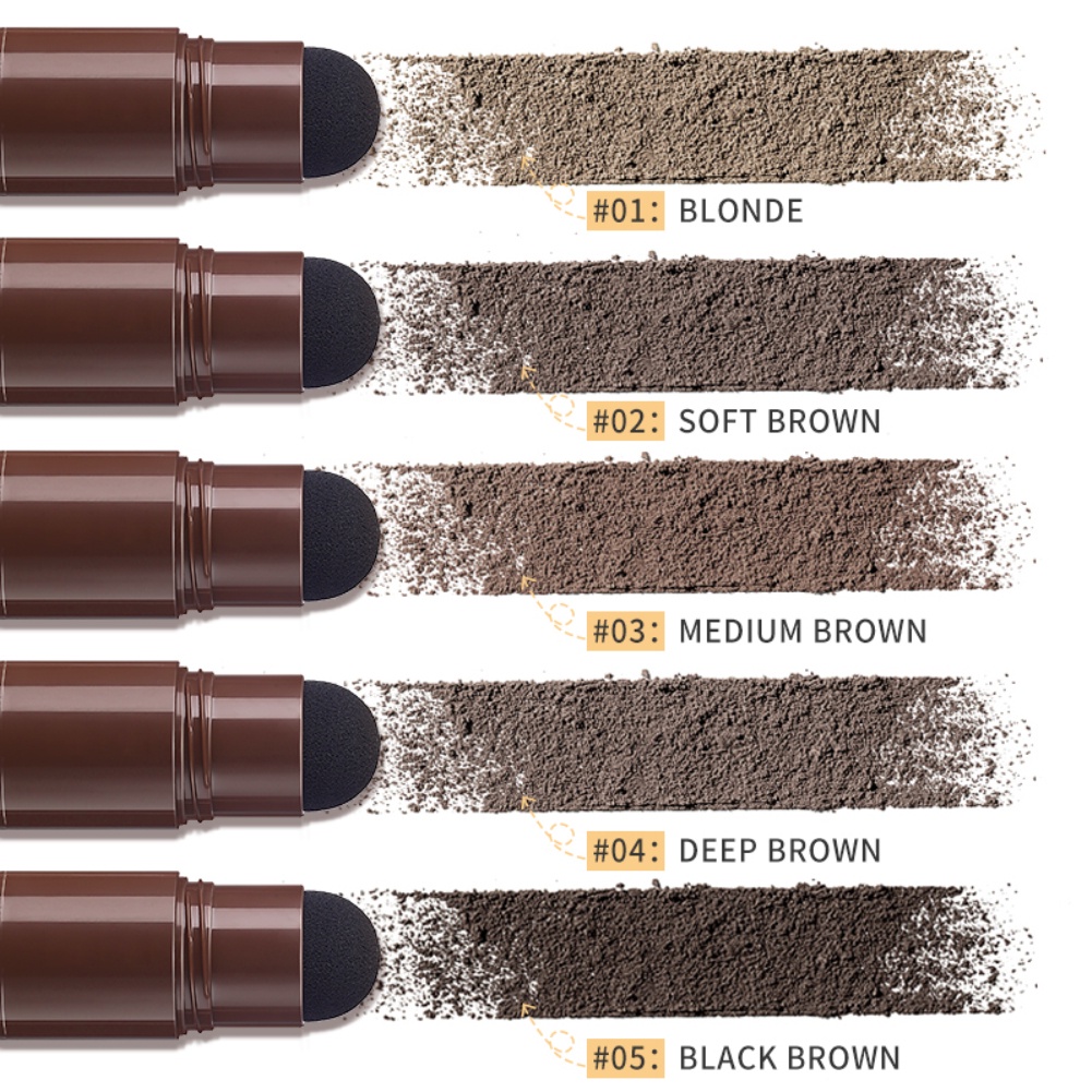 Phấn Trang Điểm Lông Mày KIMUSE Chống Mồ Hôi Tự Nhiên Kèm Cọ Và Thẻ Kẻ Lông Mày