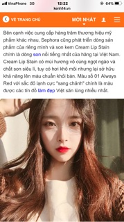 Son kem lì Sephora mini màu 01 Always Red