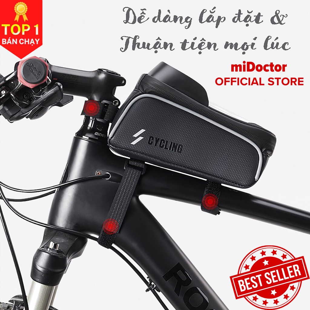 [Chính hãng miDoctor] Túi xe đạp cao cấp, túi treo sườn xe đạp chống nước bọc cảm ứng phù hợp với mọi dòng xe