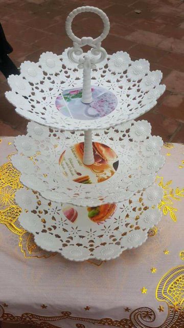 KHAY 3 TẦNG ĐỂ BÁNH KẸO, TRÁI CÂY SANG CHẢNH