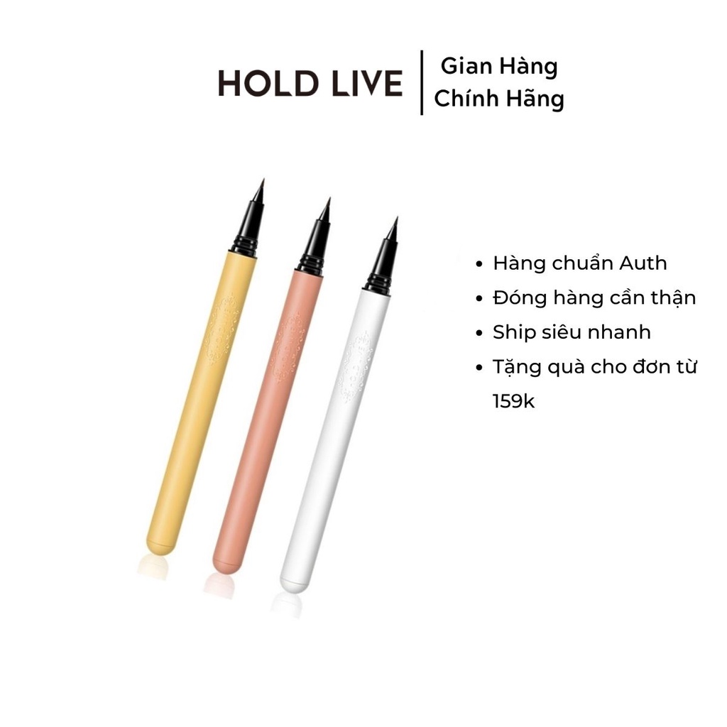 Bút kẻ mắt dạng lỏng chống thấm ước Hold Live slim smooth HL447 nhanh khô lâu trôi nét mảnh lên màu đều