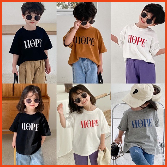 Áo Phông Cộc Tay Cho Bé Gái/ Bé Trai Phong Cách Hàn Quốc - Hàng Quảng Châu Ambb Kids (Có clip + ảnh thật)