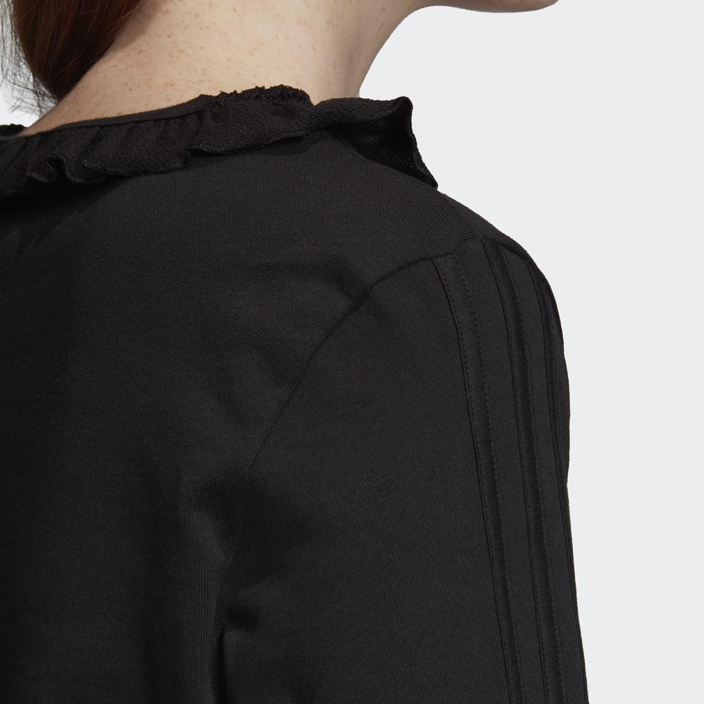 adidas ORIGINALS Ruffle Crew Sweatshirt Nữ Màu đen FU3862 | BigBuy360 - bigbuy360.vn