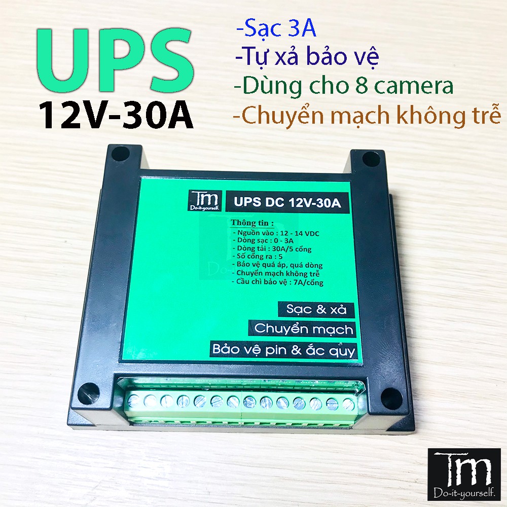 Mã 155ELSALE giảm 7% đơn 300K Bộ lưu điện 12V UPS 30A