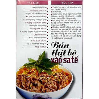 Sách 60 Món Ăn Được Ưa Thích Bún, Mì, Cháo, Lẩu (Quỳnh Chi) (VT)