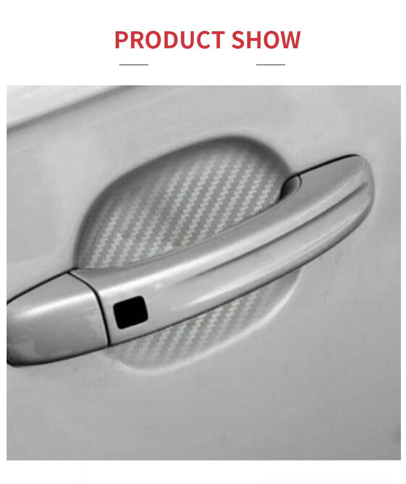 Bộ 4 Miếng Dán Sợi Carbon Chống Trầy Xước Bảo Vệ Tay Cầm Cửa Xe Hơi