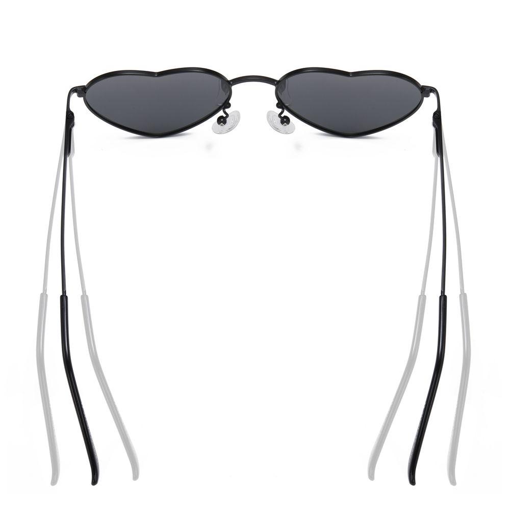 Kính Mát Hình Trái Tim Gọng Kim Loại Chống Tia UV400