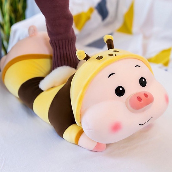 Hình ảnh Heo Ong Vàng Cosplay Size To 1m2, Thú Nhồi Bông Lợn Ong Cute Mềm Mịn #4