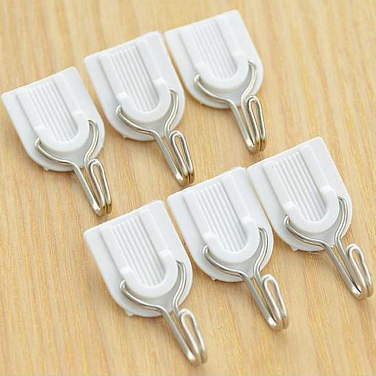Set 6 Móc Treo Đồ Tự Dính Dán Tường Tiện Dụng Đa Năng