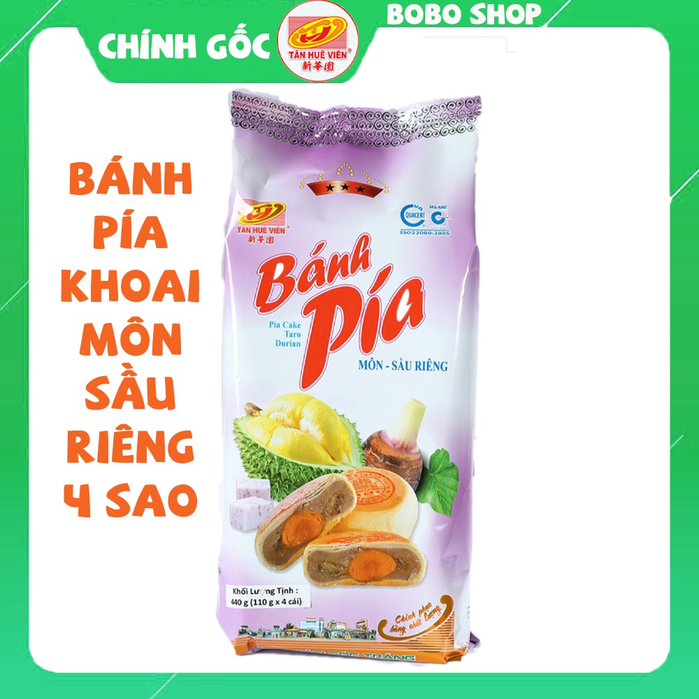 Bánh Pía Sóc Trăng TÂN HUÊ VIÊN Khoai Môn Sầu Riêng 4 sao - Túi 540g - DATE MỚI LẤY TRỰC TIẾP TẠI XƯỞNG !